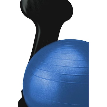 Fabrication Enterprises Fabrication Enterprises 30-1792B Cando Plastic Mobile Ball Chair With Back With O Arms Ball; Blue - Adult 30-1792B